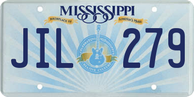 MS license plate JIL279