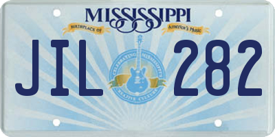 MS license plate JIL282