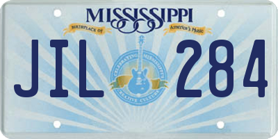 MS license plate JIL284