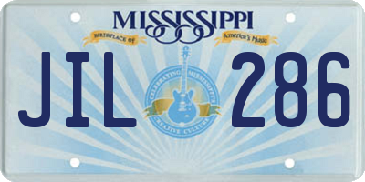 MS license plate JIL286
