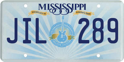 MS license plate JIL289