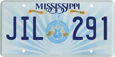 MS license plate JIL291