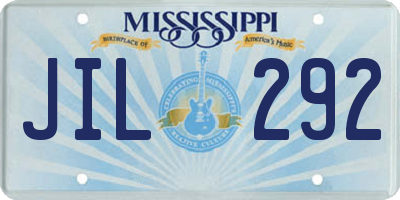 MS license plate JIL292