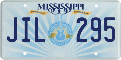 MS license plate JIL295