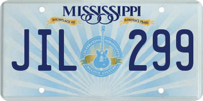 MS license plate JIL299