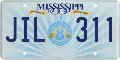 MS license plate JIL311