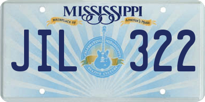 MS license plate JIL322