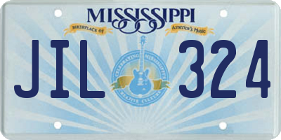 MS license plate JIL324