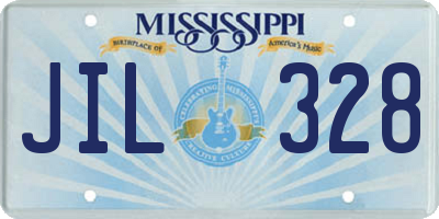 MS license plate JIL328