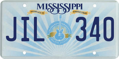 MS license plate JIL340