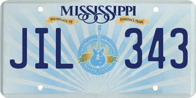 MS license plate JIL343