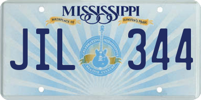 MS license plate JIL344