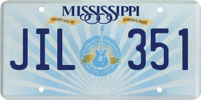 MS license plate JIL351