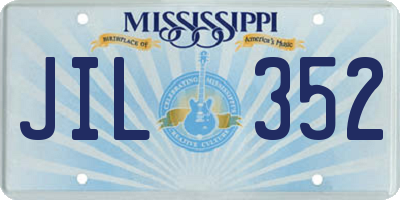 MS license plate JIL352