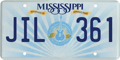 MS license plate JIL361