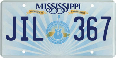 MS license plate JIL367