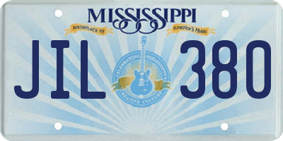 MS license plate JIL380