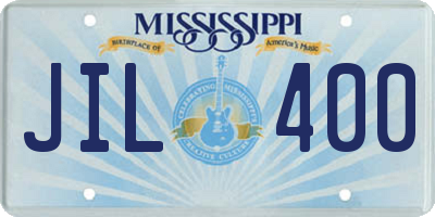 MS license plate JIL400