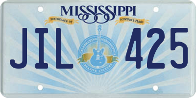 MS license plate JIL425