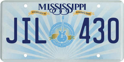 MS license plate JIL430