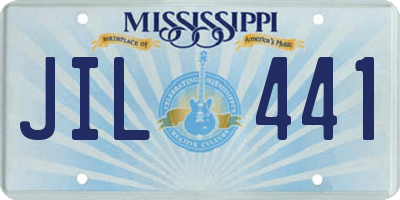 MS license plate JIL441