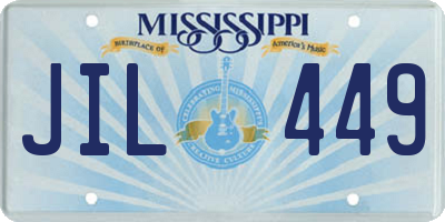 MS license plate JIL449