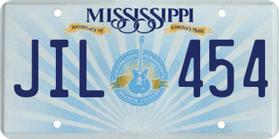 MS license plate JIL454