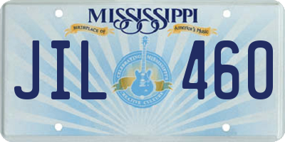 MS license plate JIL460