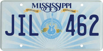 MS license plate JIL462