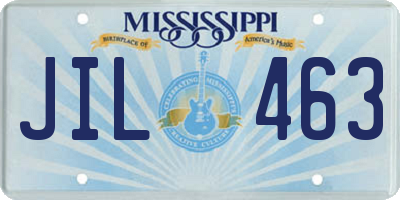MS license plate JIL463