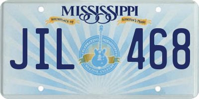 MS license plate JIL468