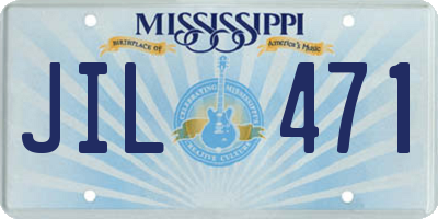 MS license plate JIL471