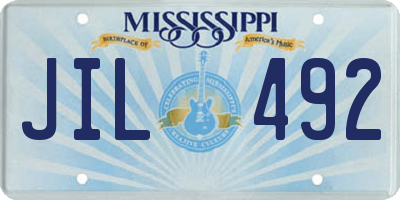 MS license plate JIL492