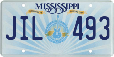 MS license plate JIL493