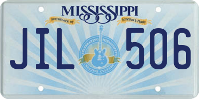 MS license plate JIL506
