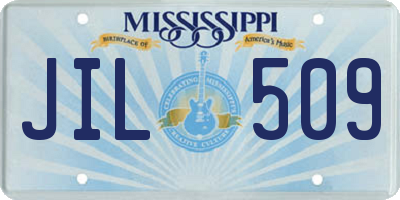 MS license plate JIL509