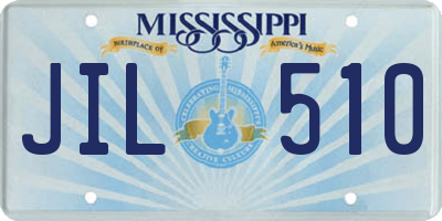 MS license plate JIL510