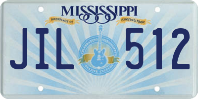 MS license plate JIL512