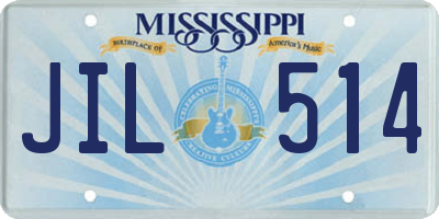 MS license plate JIL514