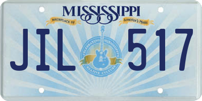 MS license plate JIL517