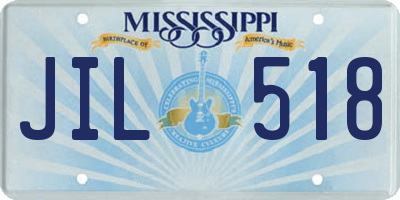 MS license plate JIL518