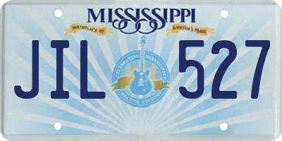 MS license plate JIL527