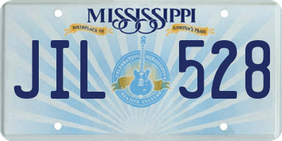 MS license plate JIL528