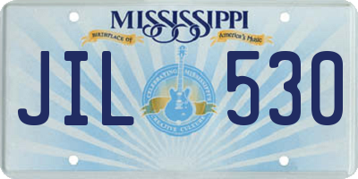MS license plate JIL530