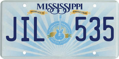MS license plate JIL535