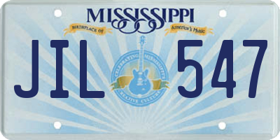 MS license plate JIL547
