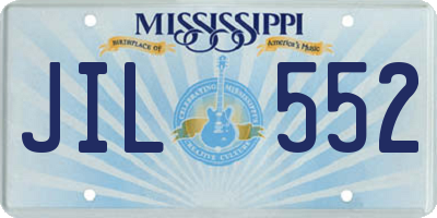 MS license plate JIL552