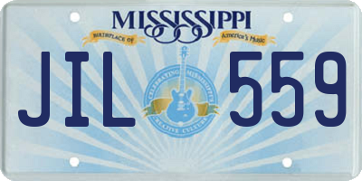 MS license plate JIL559
