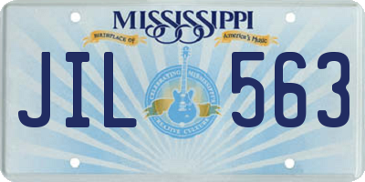 MS license plate JIL563