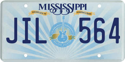MS license plate JIL564